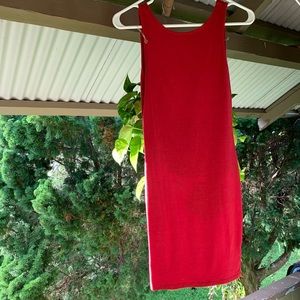 Red mini bodycon dress